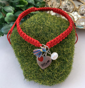Pulsera Mom Corazón Rojo
